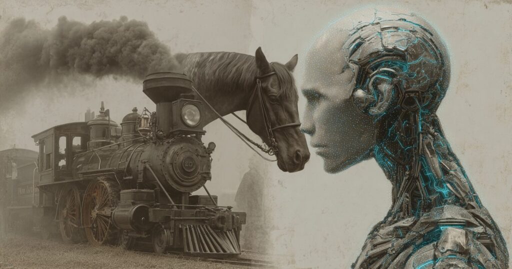 技術革新の歴史が証明！エンジンと馬の事例に見るAI時代の生存戦略